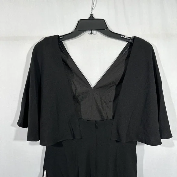 open lace back dress DRESS THE POPULATION Louisa Dark Magenta Deep V Butterfly Sleeve Dress –  Thrift Fish